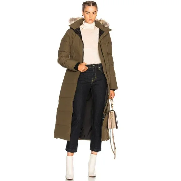 Canada Goose Mystique Parka with Fur Trim Hood in Military Green – Like New - Picture 2 of 16